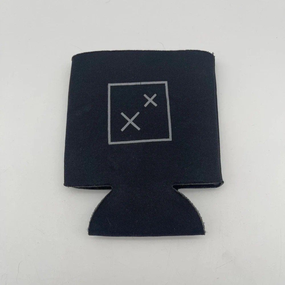 Uber 10year anniversary Can Insulator Sleeve with Silver Double X Graphic Design